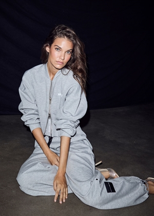 Maxi crop zip sweat Grey Melange HAUTE L\'AMITIÈ